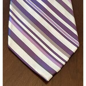Express Design Studio Purple 100% Silk Men’s Neck Tie Made In China